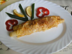 Panierter Spargel
