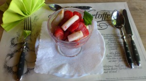 Spargel-Erdbeer-Dessert