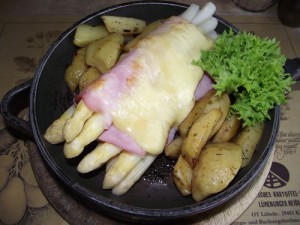 überbackener Spargel