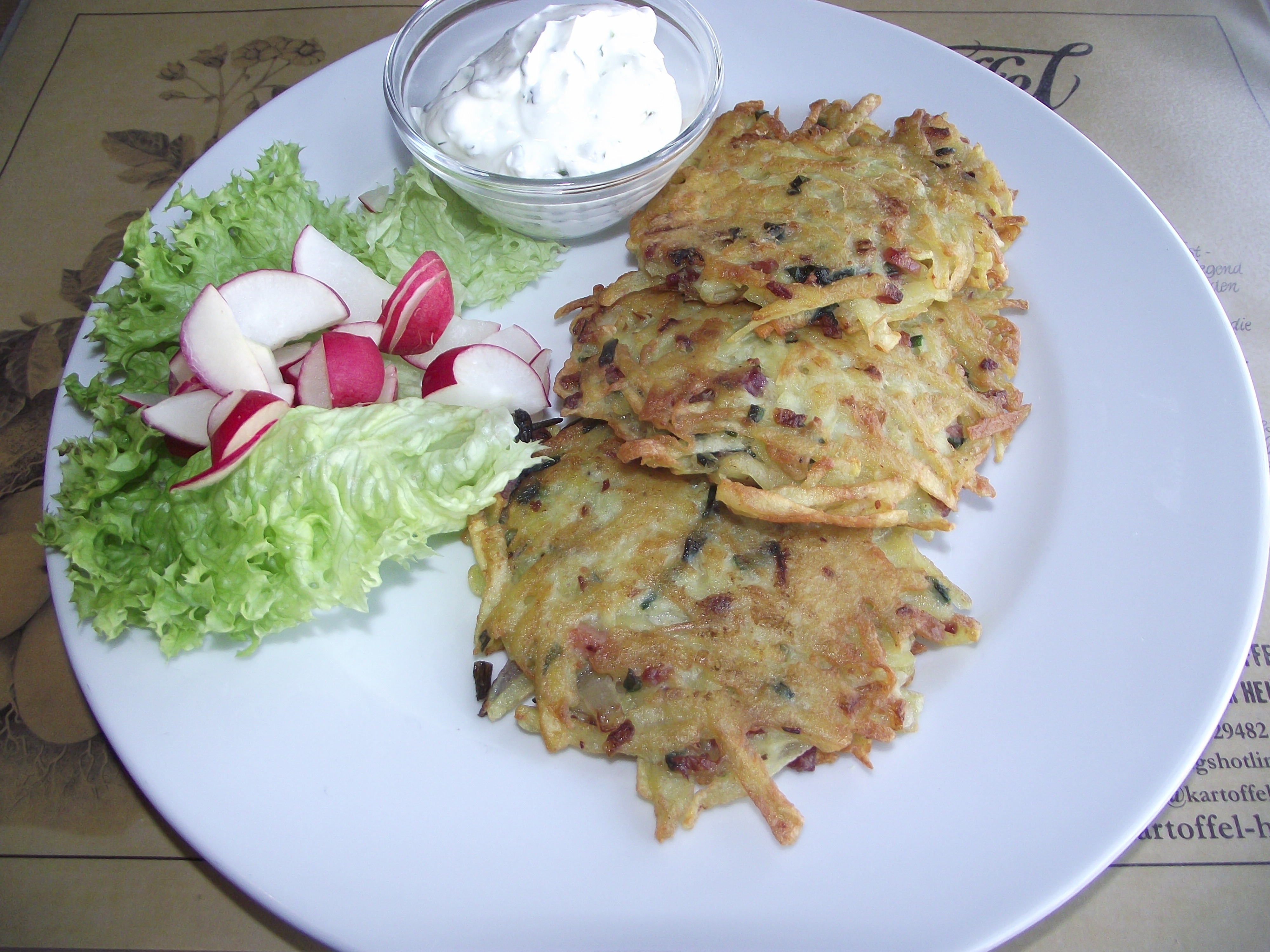 Bärlauch-Rösti mit Schinken